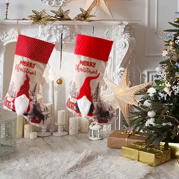 Новые рождественские чулки в скандинавском стиле Rudolph red декоративный реквизит носки в качестве детских подарочных пакетов украшение прикроватной каминной полки