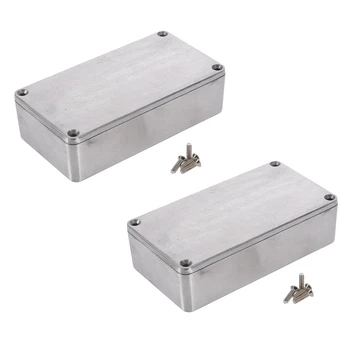 2X Литая алюминиевая коробка для проекта электроники, кейс для инструментов, водонепроницаемый, стандарт 1590B, 112x60x31 мм