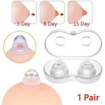 1 пара силиконовых прокладок для коррекции сосков, аспиратор для сосков, защита для груди, съемник для присоски, лечение, секс-игрушки для женщин