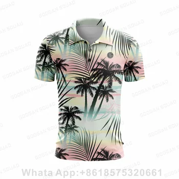 2023 Новая Летняя мужская рубашка Поло Googan Squad, Повседневная модная футболка с коротким рукавом, быстросохнущая футболка для рыбалки, Гольфа, Топы, Одежда больших размеров
