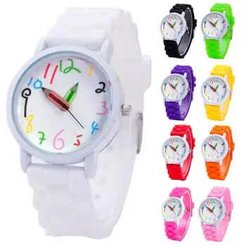 2019 Детские наручные часы интеллектуальные цифровые Модные детские часы с карандашной указкой, кварцевые часы для мальчиков и девочек, универсальные часы для студентов