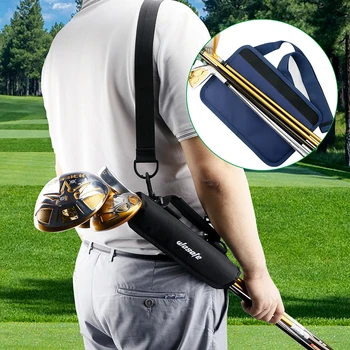 1 шт. Легкая нейлоновая сумка для клюшки для гольфа, портативная сумка для тренировок по гольфу с регулируемыми плечевыми ремнями, сумка для тренировочного рейнджа