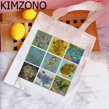 Хозяйственная сумка Van Gogh хлопчатобумажная сумка shopper bolsa tote bag tote bolsas reutilizables sacolas