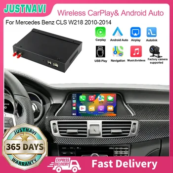 JUSTNAVI Беспроводной Apple CarPlay Для Mercedes Benz CLS W218 2010-2014 NTG 4.0 4.5 Система Android Auto Decoder Box Зеркальная Ссылка