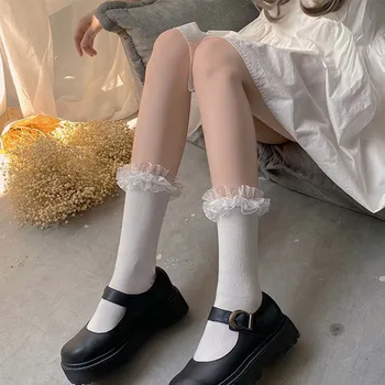 Дикие Милые Студенческие Девушки Японские Носки-Трубки Носки В стиле Лолиты Ворсовые Носки Из Хлопка