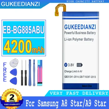 EB-BG885ABU Аккумулятор большой емкости емкостью 4200 мАч Для Samsung Galaxy A8 Star (A9 Star) SM-G885F SM-G8850 SM-G885Y Аккумуляторы для смартфонов