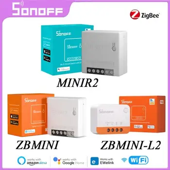 SONOFF MINI R2 / ZBMINI / ZBMINI-L2 Мини-переключатель с голосовым управлением Zigbee / WiFi Smart Switch Работает С Alexa eWeLink Google Home