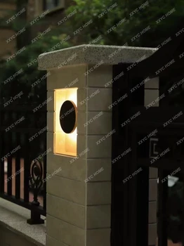 Наружная мойка стен круглой формы, настенный светильник для террасы, сада, настенный светильник для наружного балкона