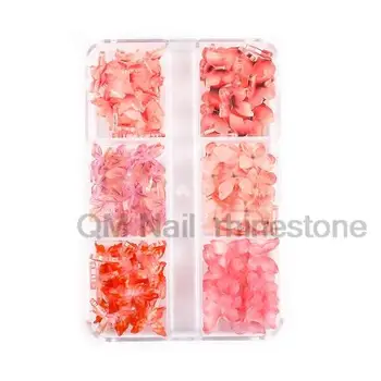 Бутик 60 шт./упак. Реалистичная бабочка из смолы, красная Сакура, Розовые 3D украшения для ногтей 