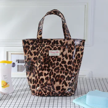 2022 сумка для вещей хлопковая хозяйственная сумка женский органайзер для вещей большая вместительная эко-сумка для студенческих сумок для хранения с принтом милого леопарда