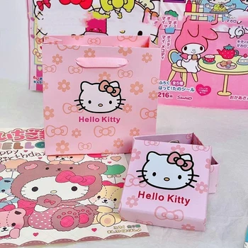Аниме Sanrio Подарочная Сумка Hello Kittys Y2K Kawaii Милый Студенческий Подарок На День Рождения Упаковка Украшения Сумочка Подарочная Коробка Игрушки Подарки Для девочек
