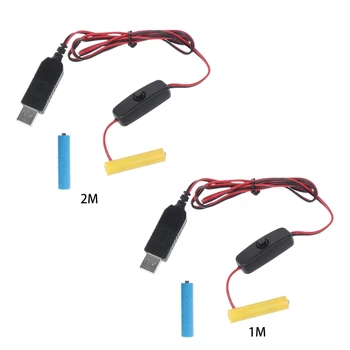 Адаптер для батареи 3 В типа ААА, USB-кабель питания, замените 2 батарейки типа ААА на челноке