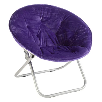 Опоры Складной стул из искусственного меха, фиолетовый