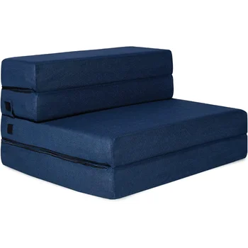 Трехстворчатый поролоновый матрас Milliard и диван-кровать для гостей- Мебель односпального размера (75 