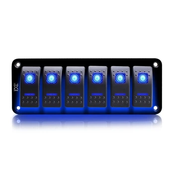 Панель Бытовой Техники 12V с Синей Светодиодной Подсветкой, Переключающие Коромысла, Водонепроницаемые для Авто Морских Транспортных Средств, Лодок, Прямая Доставка