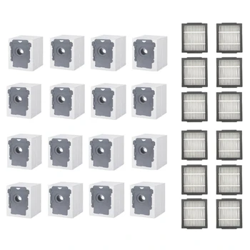 16 Упаковок Вакуумных Пакетов и 12 Упаковок Запасных Частей HEPA-фильтра Для Пылесоса Irobot Roomba I7 I7 + I1 I3 I3 + I4 I4 + E5 E6