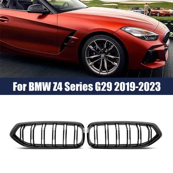 Передняя Решетка Радиатора Для Почек Автомобиля, Бампер С Двойными Планками, Решетка Радиатора, Черный Глянец Для BMW Z4 G29 2019-2023 Roadster M40i sDrive 25i