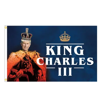 Флаг Содружества Наций 3x5 футов Короля Карла III Новейший 2022-King Charles III King's Flag Полиэфирный Баннер