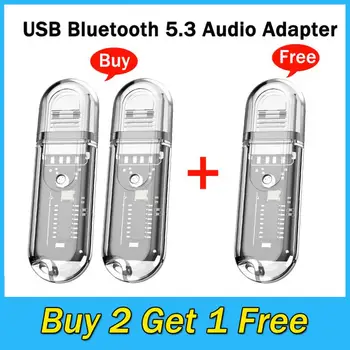 USB Bluetooth Адаптер 5.3 Компьютер Беспроводной Bluetooth Передатчик Приемник Аудио Bluetooth Приемник Разъем Для Автомобильного Компьютера
