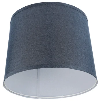 Настольный абажур круглой формы, бытовой подвесной светильник, льняной абажур с железной рамой