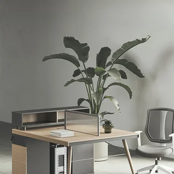 Офисный персонал: простое современное рабочее место, персонал 4/6 человек, двойные 2 слота для карт, мебель для клерков в индустриальном стиле