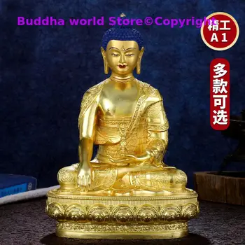 Высококачественная позолота золотая статуя будды # Азия Буддизм Позолота золотой Экзорцизм безопасность Мензуба Ваджра Аксобхья Статуя Бога будды