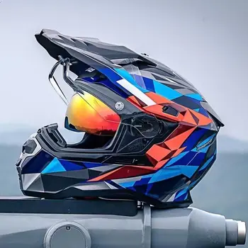 Внедорожный шлем GSB с двумя объективами XP-22 Мотоциклетный Полный шлем на все сезоны, Универсальный, Сертифицированный ЕЭК, Оригинальный casco moto