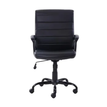 Офисное кресло менеджера со средней спинкой из клееной кожи Это кресло Изготовлено из губчатой мебели с эффектом памяти. Эргономичная мебель