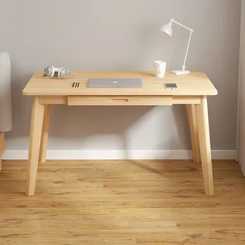 Стол для домашнего офиса, Деревянный Компьютерный стол, Прочный Школьный Маленький Письменный стол, Стол для учебы, стол для студентов с выдвижными ящиками