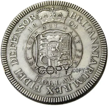 ТОРГОВЫЙ ДОЛЛАР ВЕЛИКОБРИТАНИИ 1804 года, Копия монеты ГЕОРГА III, Посеребренная