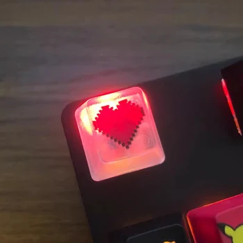 Компьютерная клавиатура в форме сердца Колпачки для клавиш Esc Колпачки для механической игровой клавиатуры OEM Профиль ABS Крышка для компьютерных клавиш