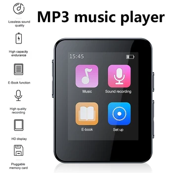 Портативный MP3-Плеер Bluetooth Hi-Fi Стерео Музыкальный Плеер Динамик Воспроизведение Видео MP4 Со Светодиодным Экраном Запись Электронной Книги Для Walkman