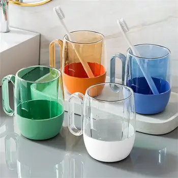Прозрачная легкая чашка для пожилых пар в роскошном стиле, простая чашка для зубной щетки, жидкости для полоскания рта, товары для ванной комнаты, чашка для чистки зубов
