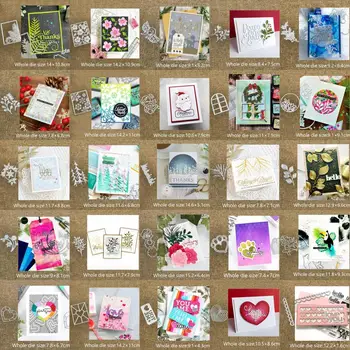 XLDesign Craft Металлические трафаретные формы для резки 25 видов сердечных листьев рамка для вырезок Альбом для вырезания бумажных карточек Тиснение