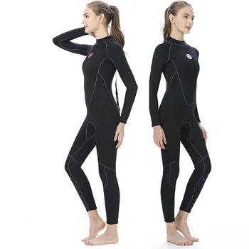 Новый костюм медузы с разрезом из хлоропреновой резины толщиной 3 мм, утолщенный водолазный костюм с длинными рукавами, купальник, теплый женский костюм для серфинга