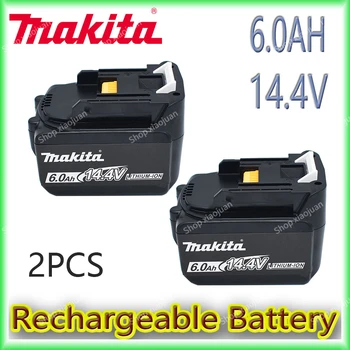 Makita 14.4V 6000mAh Литий-ионная Аккумуляторная Батарея Makita Для Электроинструментов Makita 14V 6.0Ah Аккумуляторы BL1460 BL1430 1415 194066-1