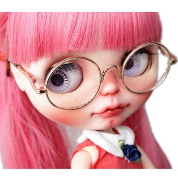 [wamami] Круглые кукольные очки в золотой/черной оправе для куклы IVY Neo 12 