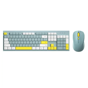 Беспроводная бесшумная игровая клавиатура и мышь 2.4G Colorblock Keycap Keyboard Игровая мышь для ноутбука Macbook PC для геймеров