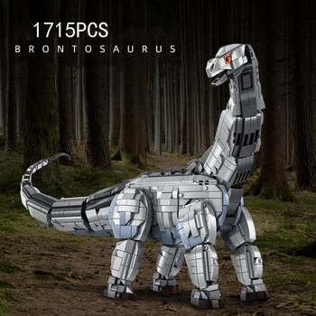 Идея Динозавры юрского периода Строительный блок Moc Стержень бронтозавра Сборка модели Кирпичей Коллекция развивающих игрушек в подарок для мальчиков