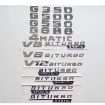 Для Mercedes Benz Хромированные Буквы G300 G320 G350 G400 G450 G480 G500 G550 G800 Символы 4X4 Эмблемы Заднего Багажника 4MATIC