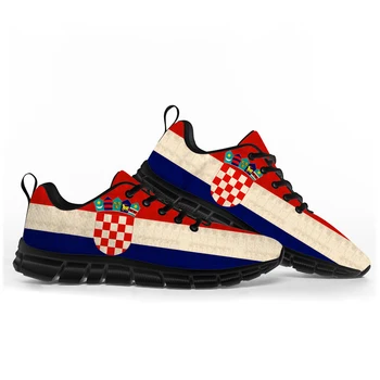 Спортивная обувь с хорватским флагом, мужские, женские, подростковые, детские кроссовки, Хорватия, повседневная высококачественная обувь для пар на заказ