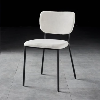 Удобные металлические обеденные стулья Современный скандинавский минимализм Кресла для гостиной Туалетный столик Офисная роскошная мебель салона Fauteuil