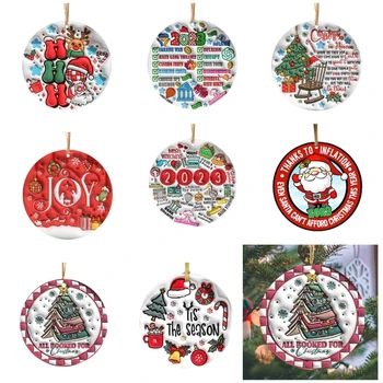 Украшения для рождественской елки, деревянные подвесные украшения для рождественской елки, праздничные поделки для домашнего декора