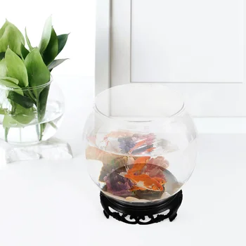 настольного небольшого аквариума, настольного аквариума с рыбками, прозрачной миски для рыбок, пластиковой миски для золотых рыбок, настольной миски для рыбок с подставкой