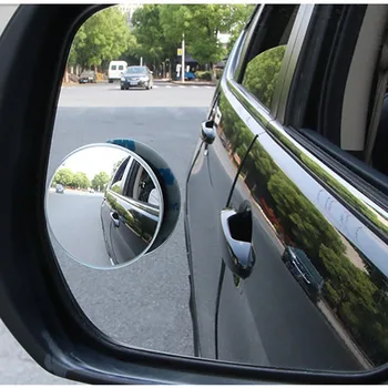 360-Градусное HD Зеркало Слепой зоны для заднего хода автомобиля Бескаркасное Ультратонкое Широкоугольное Круглое Выпуклое Зеркало заднего Вида Автомобильные Аксессуары