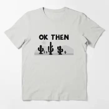 Новая хлопковая брендовая футболка, черная футболка унисекс, футболка Ok Then Essential, мужская футболка с модным принтом, повседневные футболки для подростков, топ