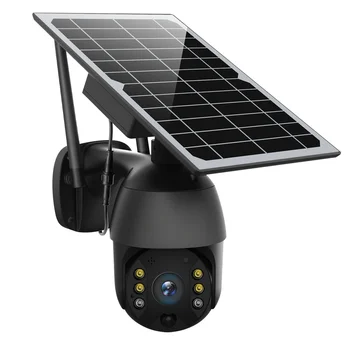 Наружное водонепроницаемое видеонаблюдение с двусторонним звуком, Солнечные панели, 2-мегапиксельная PTZ-купольная сетевая камера