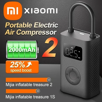 2023 Новый Xiaomi Mijia Air Pump 2 Портативный электрический воздушный компрессор Датчик шин Mi Надувное сокровище для мотоцикла автомобиля Футбола