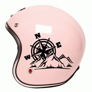 Виниловая наклейка с компасом на аксессуары для мотоциклов с красивым рисунком, наклейка на шлем, декор, наклейки с горным компасом