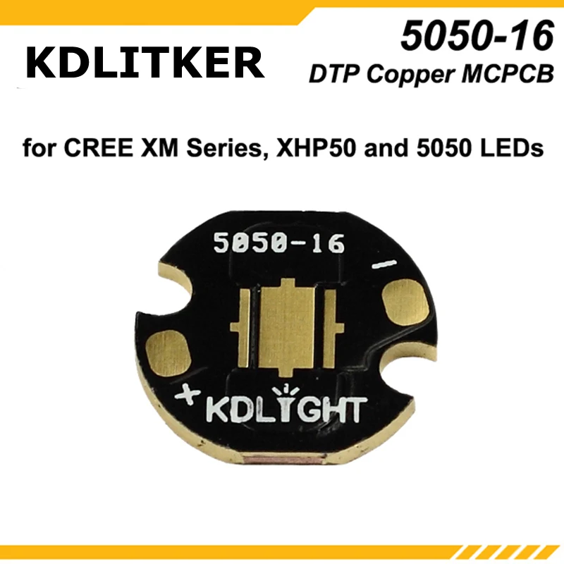KDLITKER 5050-16 / 5050-20 DTP Медный MCPCB для светодиодов Cree серии XM / XHP50 / 5050 (5 шт.) - 0